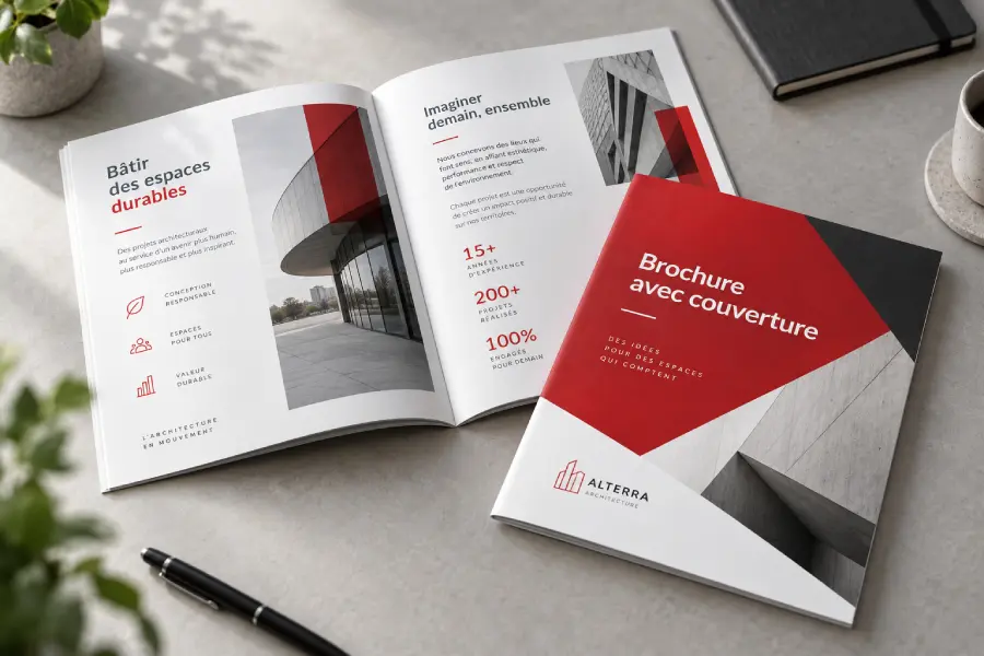 Brochure avec Couverture