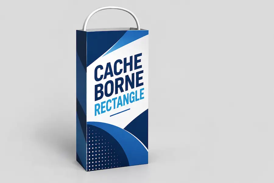 Cache borne rectangulaire