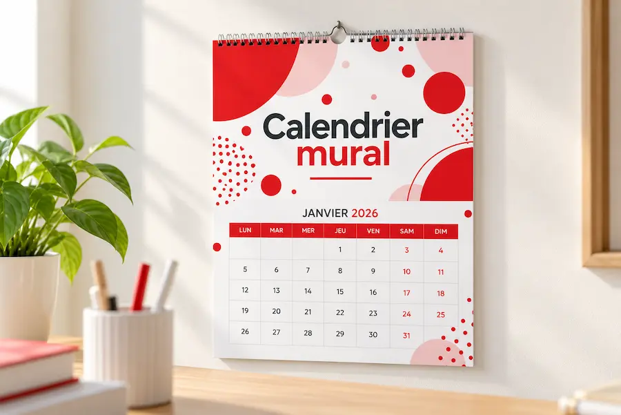 Calendrier mural long - impression personnalisée