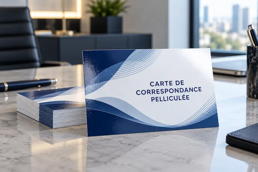 Carte de correspondance pelliculée - impression personnalisée