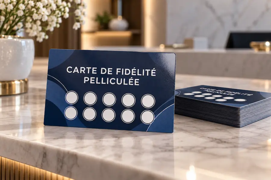 Carte de fidélité pelliculée - impression personnalisée