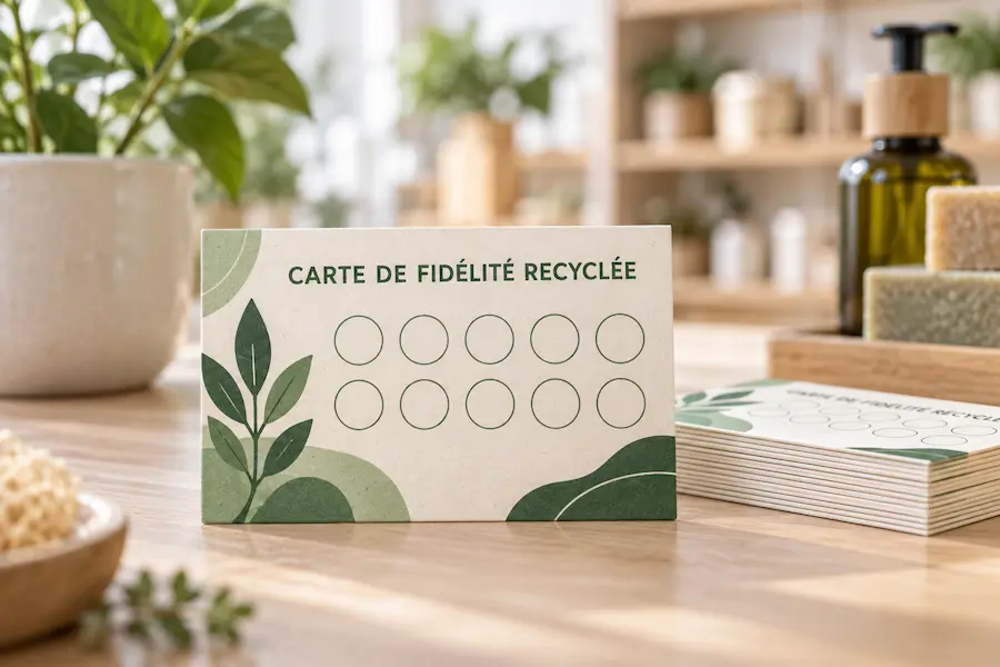 Carte de fidélité recyclée - impression personnalisée
