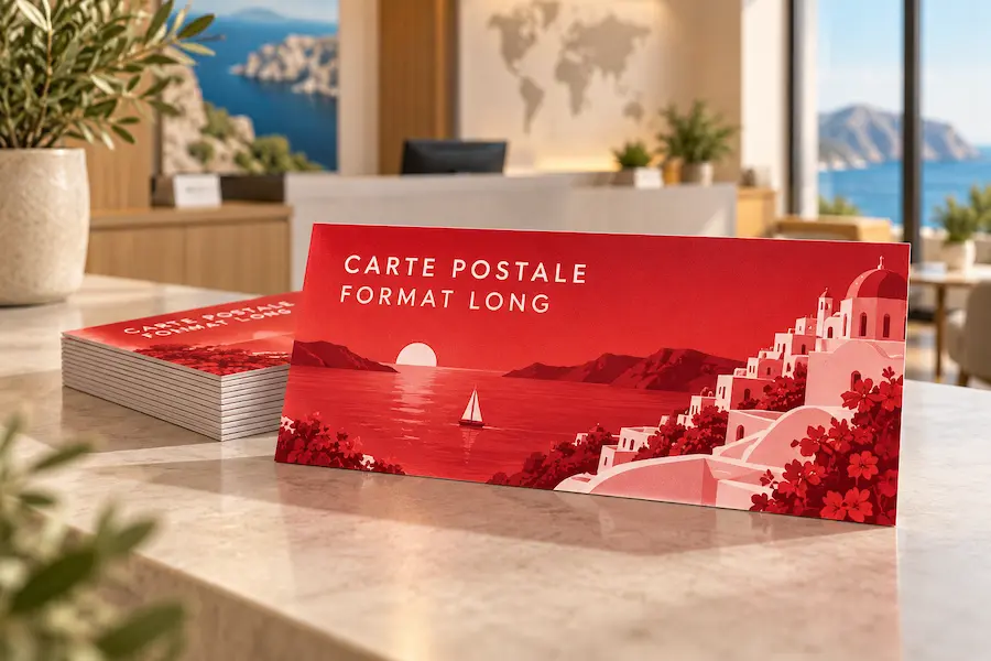 Carte postale format long - impression personnalisée