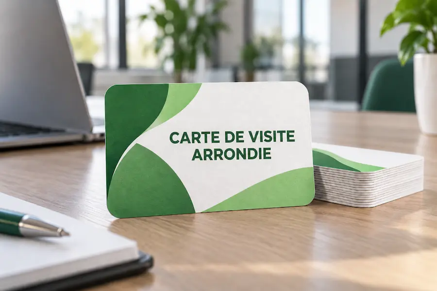 Carte de visite arrondie - impression personnalisée