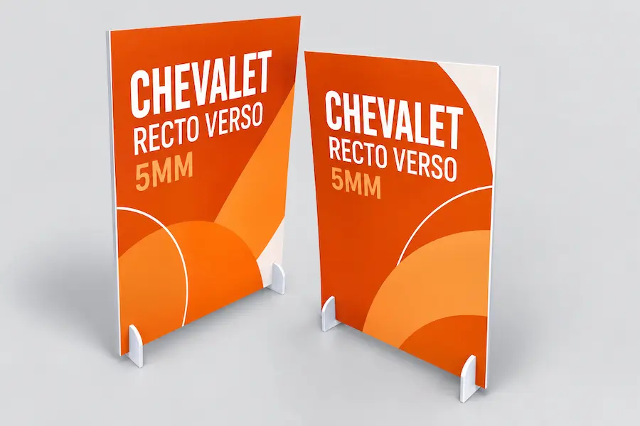 Chevalet de comptoir Forex 5mm - impresison personnalisée