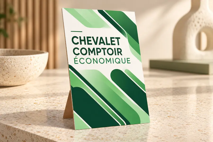 Chevalet de comptoir économique en carton