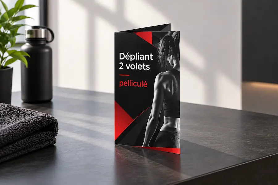 Dépliants 2 volets pelliculés