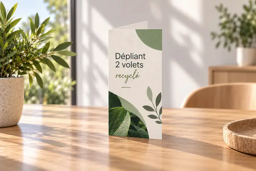 Dépliants 2 volets recyclés