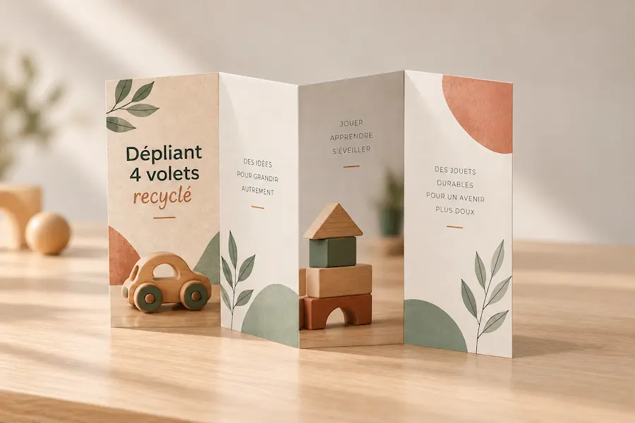 Dépliant 4 volets recyclé