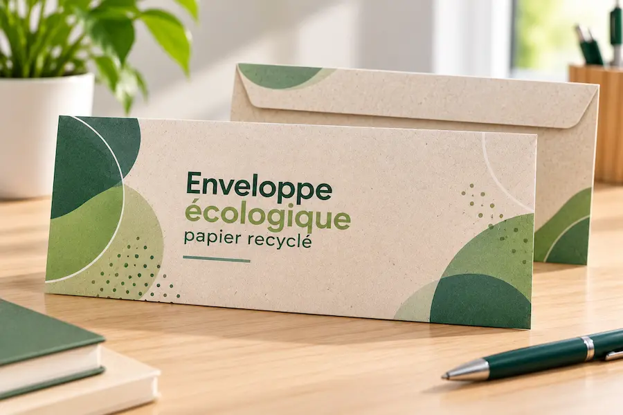 Enveloppe écologique personnalisée - papier recyclé