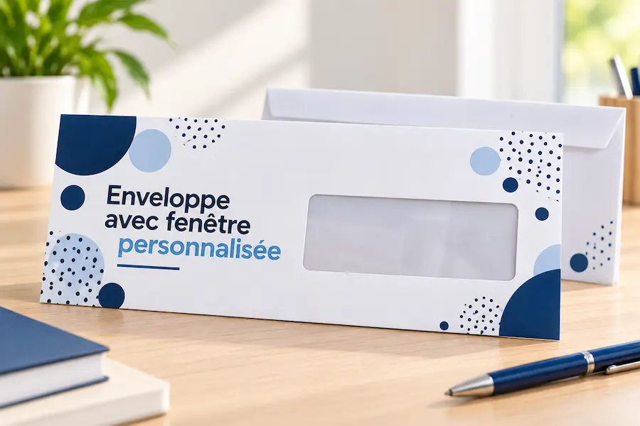 Enveloppe avec fenêtre personnalisée