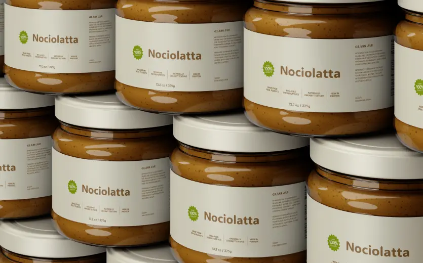 Étiquettes pour pots de confiture mockup