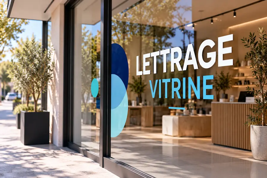 Lettrage vitrine