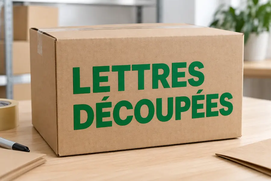 Lettrage standard packaging