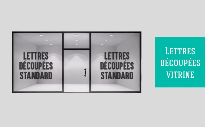 Lettrage vitrine standard