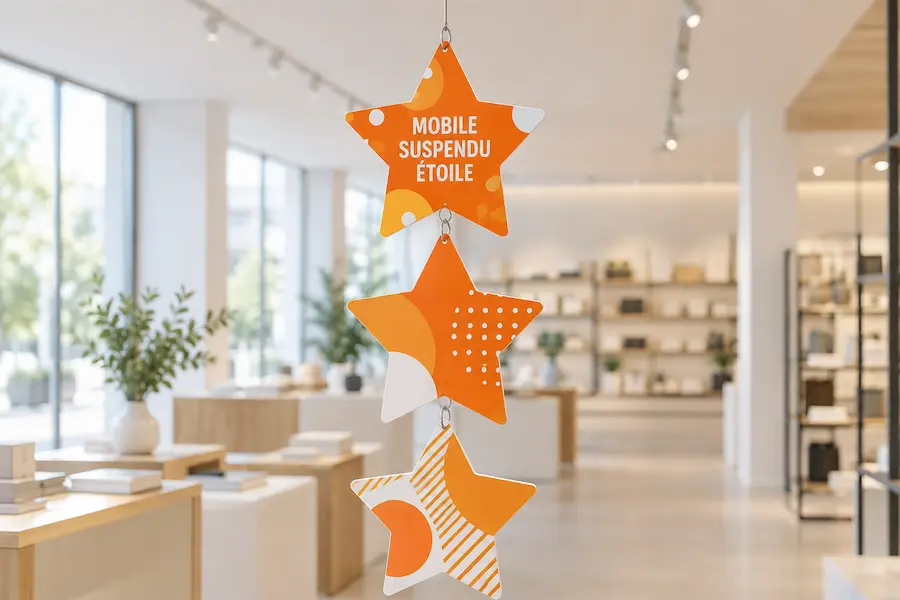 Mobile Suspendu Étoile - impression personnalisée
