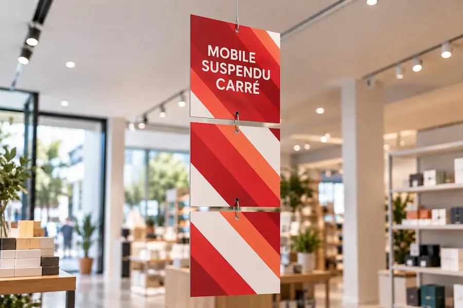 Mobile Suspendu Carré - impression personnalisée