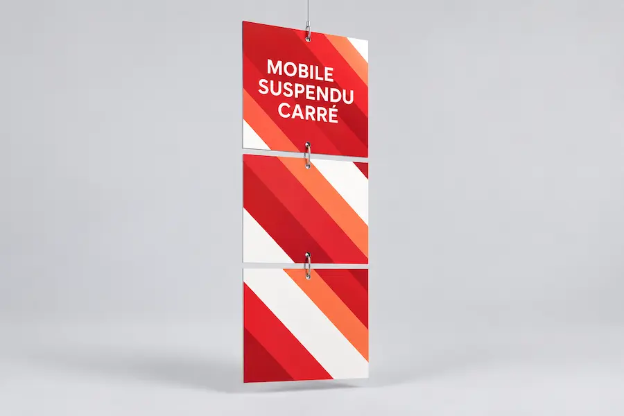 Mobile Suspendu Carré - impression personnalisée