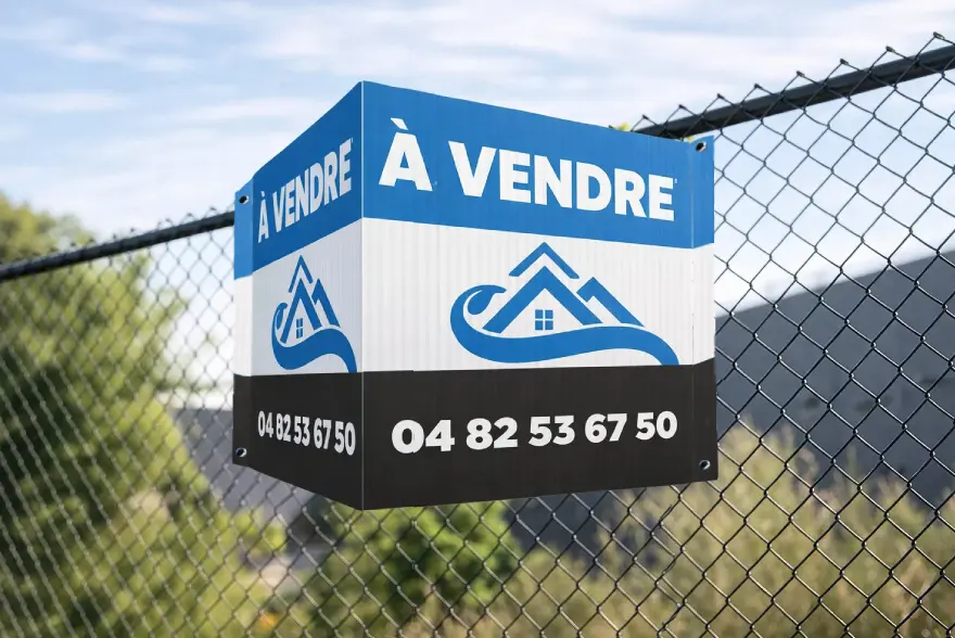 Panneau en V avec rabats