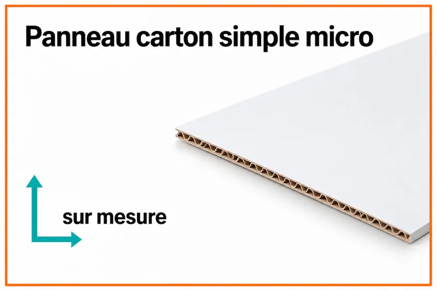 Panneau Carton simple microcannelures
