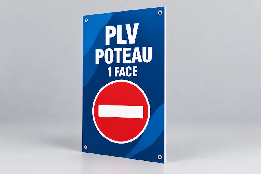 PLV poteau 1 face