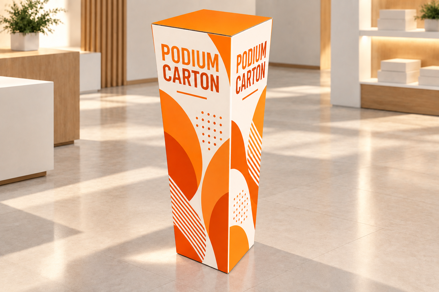 Podium en carton