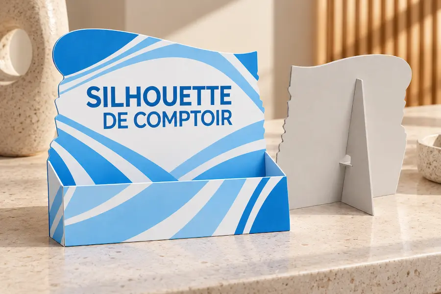 Silhouette de comptoir en carton