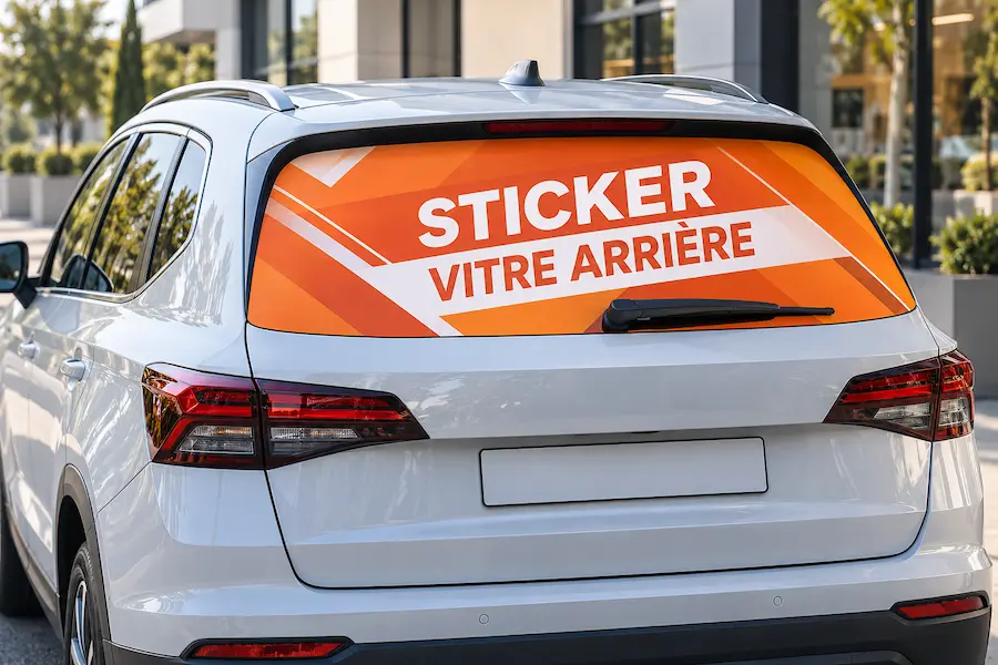 Sticker vitre arrière
