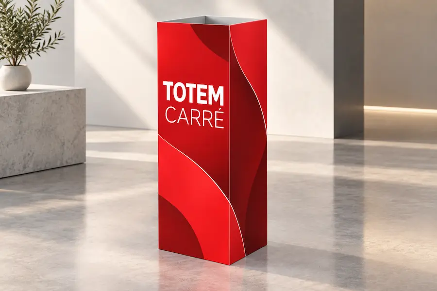 Totem carré en carton