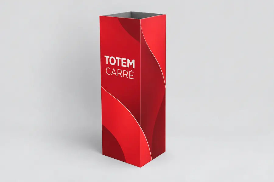 Totem carré en carton