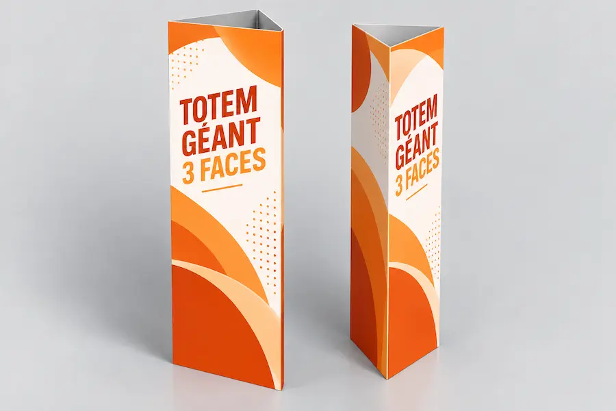 Tetem géant 3 faces - impression personnalisée