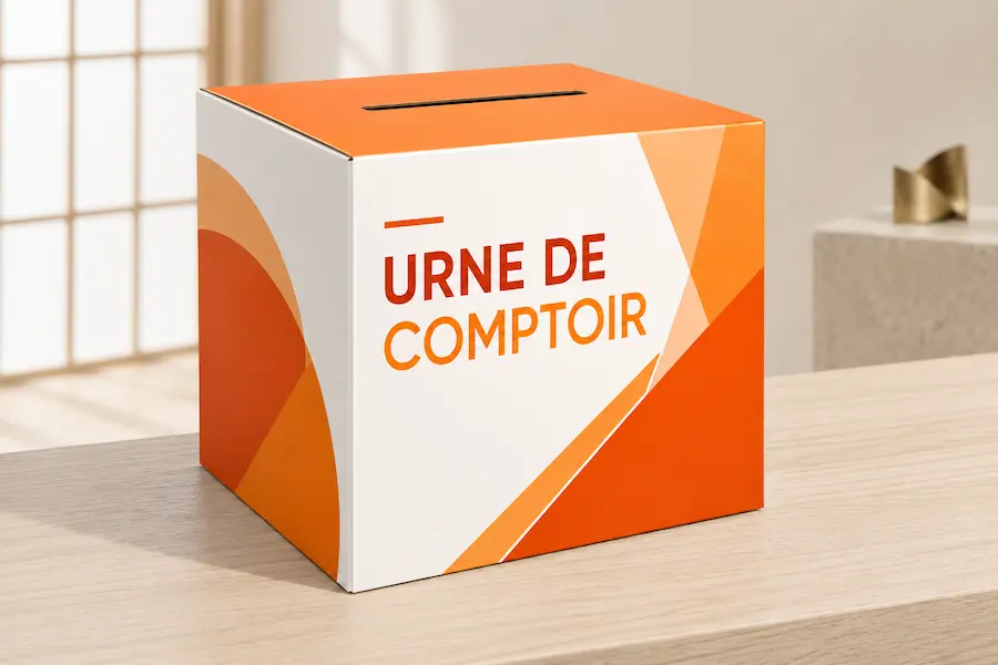 Urne de comptoir en carton