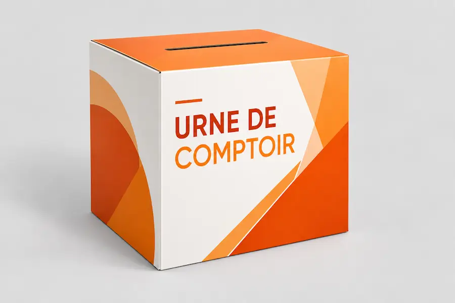 urne de comptoir - impression personnalisée