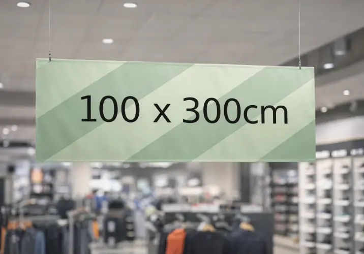banderole 100x300 sur bache pvc