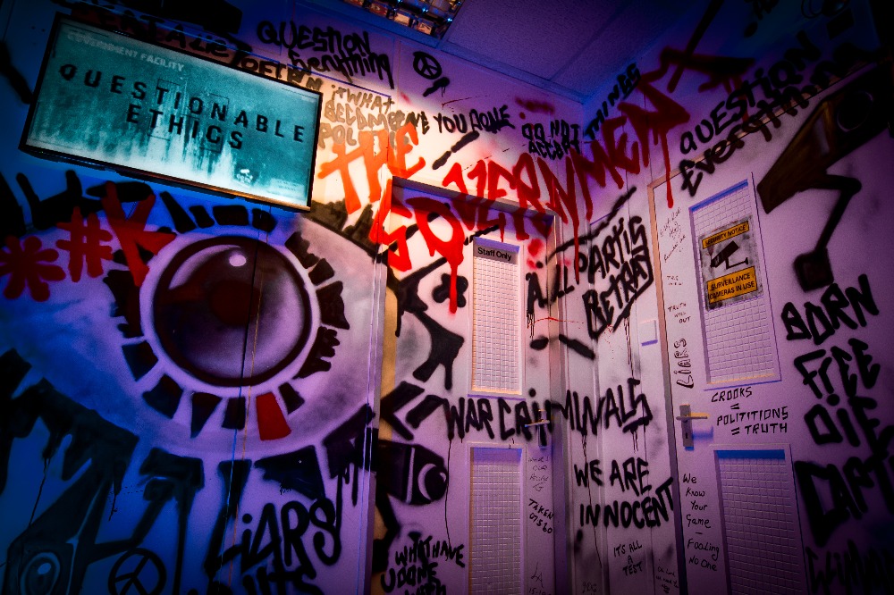 The entrance to questionable ethics escape room