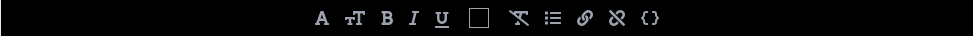 The text formatting toolbar
