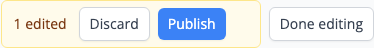 The controls showing pending changes and the Publish button
