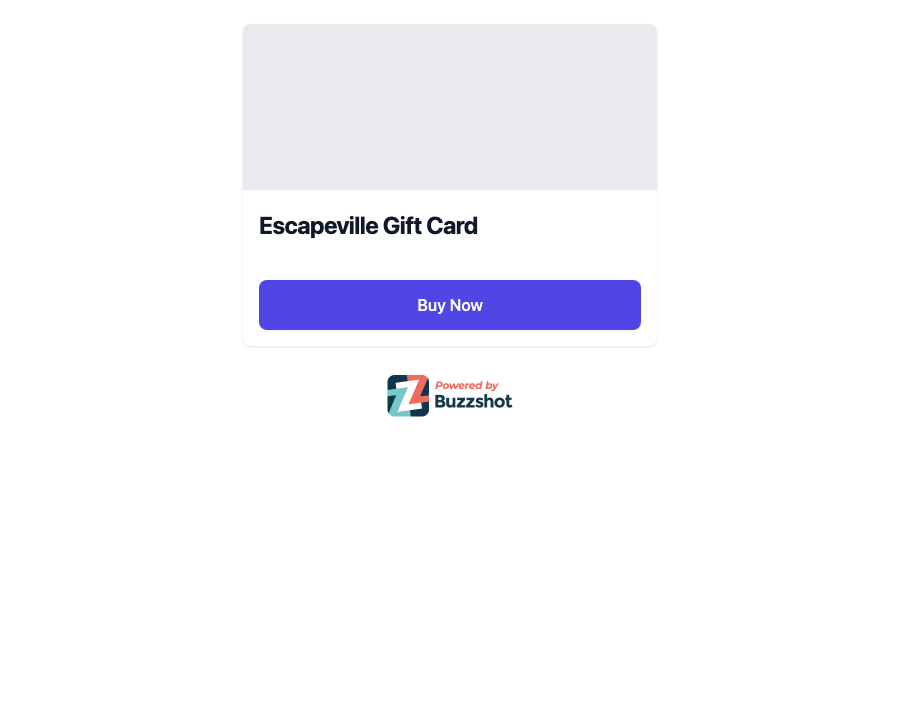 Gift card product card in the booking widget