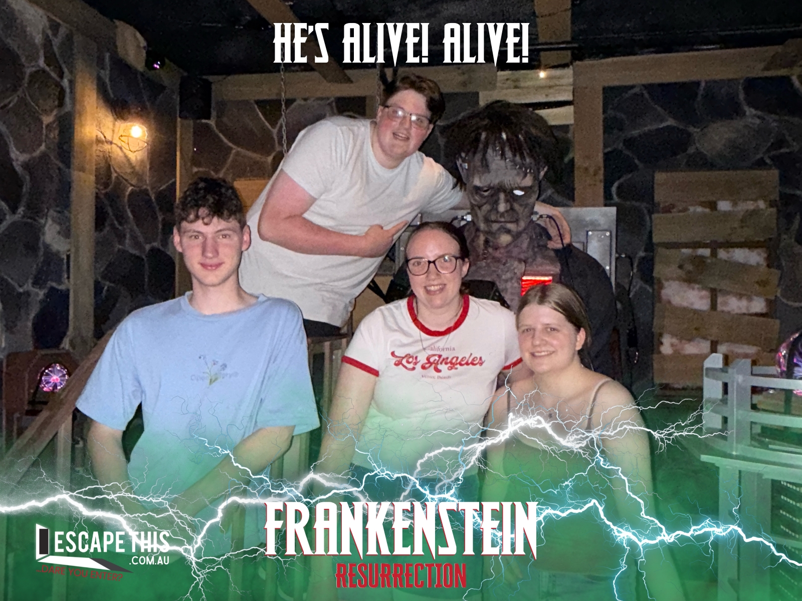 Team Genevieve after escaping Frankenstein Resurrection
