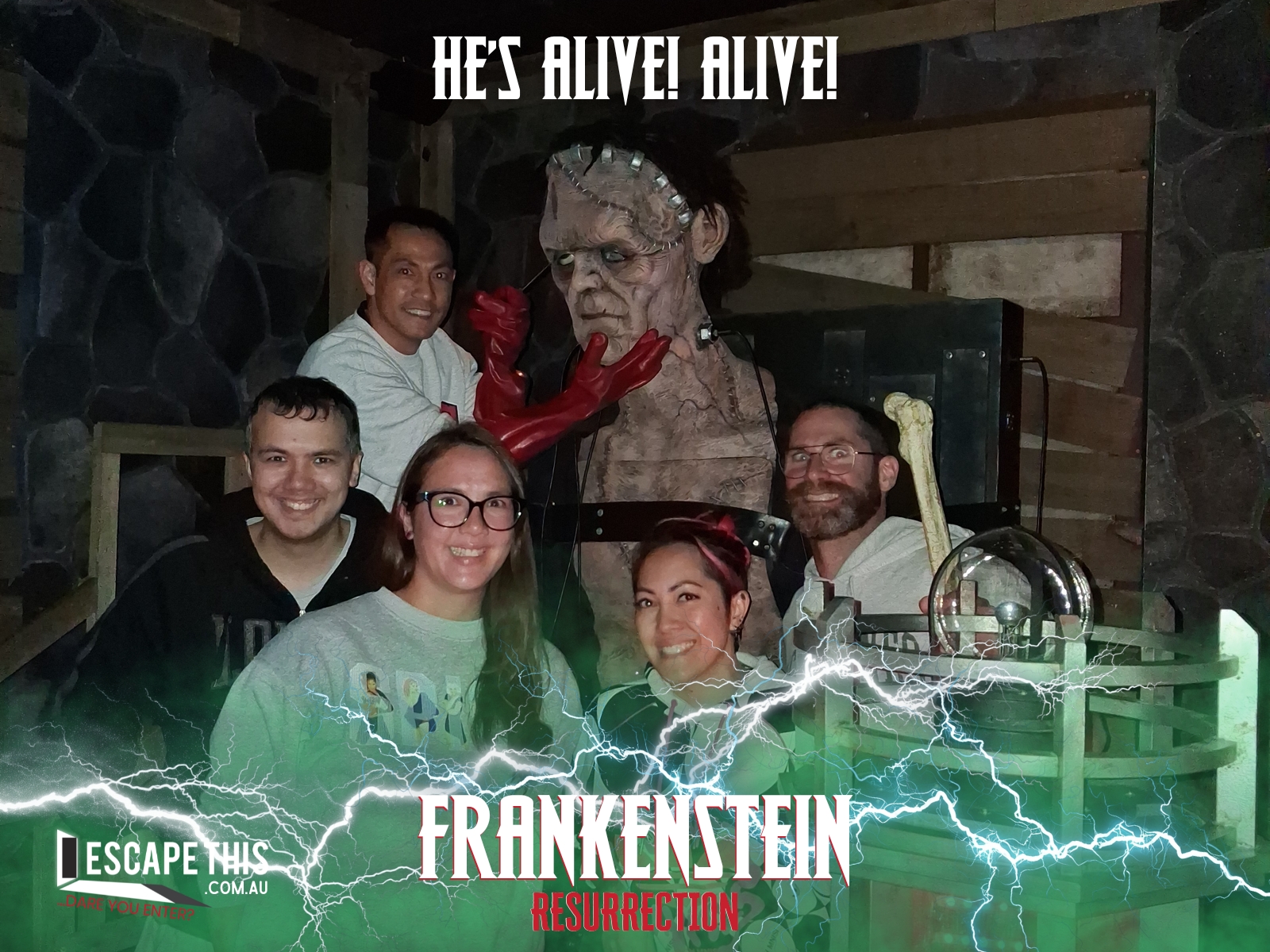 Team Nam after escaping Frankenstein Resurrection