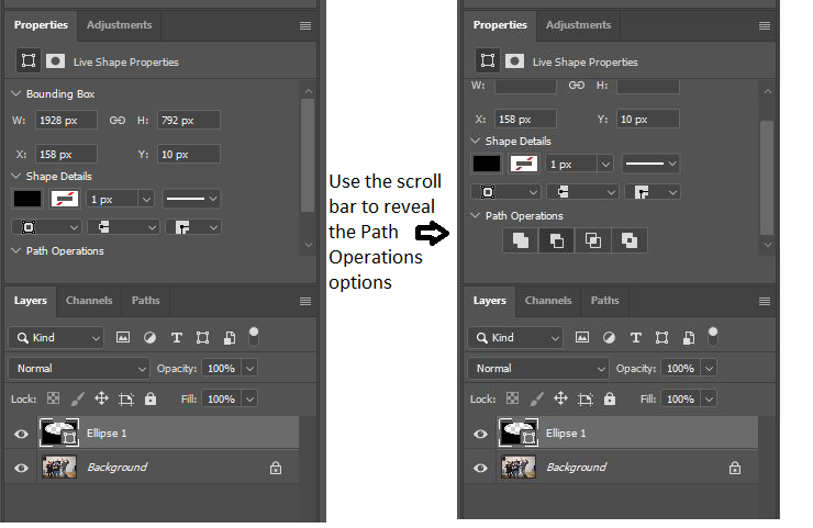 Somtimes You Have To scroll down to see the Path Operations options