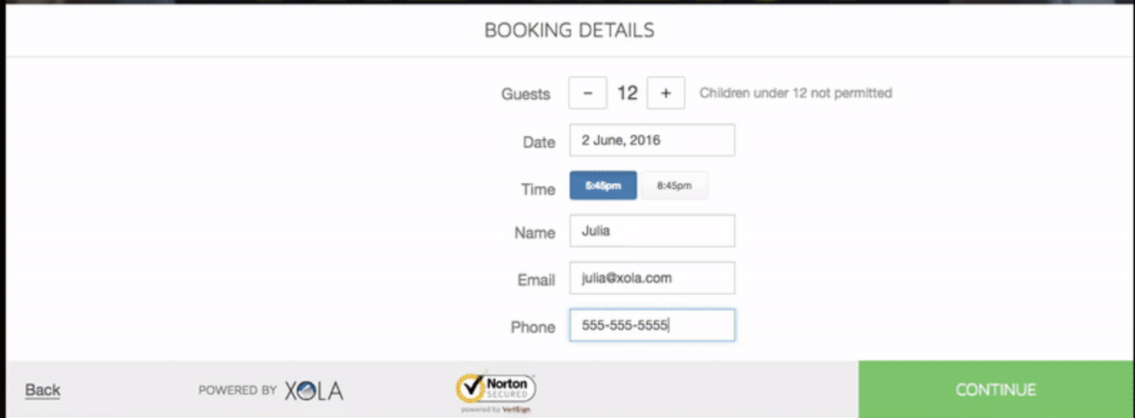 Online booking software system for Laser Tag or Escape Room venues