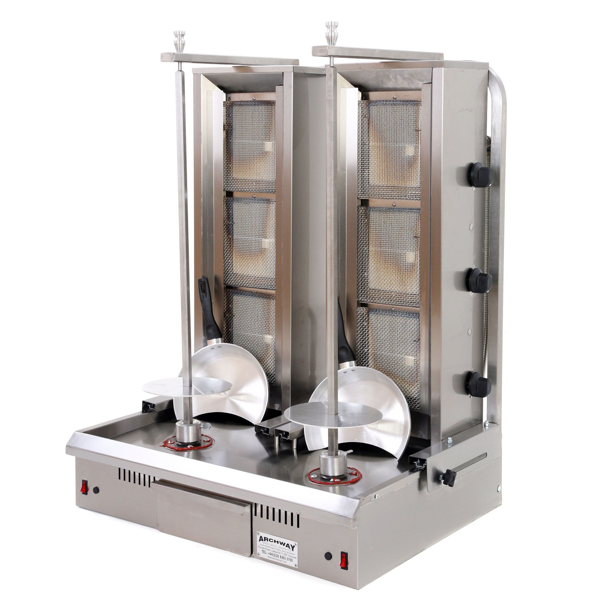 Picture of Archway Gas Twin Doner Kebab Grills 3 Burners - 3BTRANGOG
