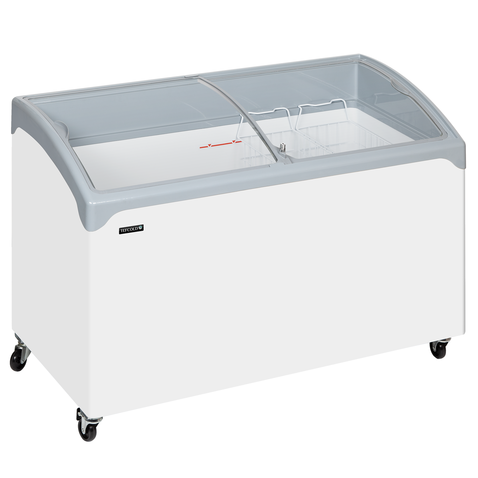 Picture of Tefcold NIC400SCEB Sliding Curved Glass Lid Chest Freezer - NIC400SCEB