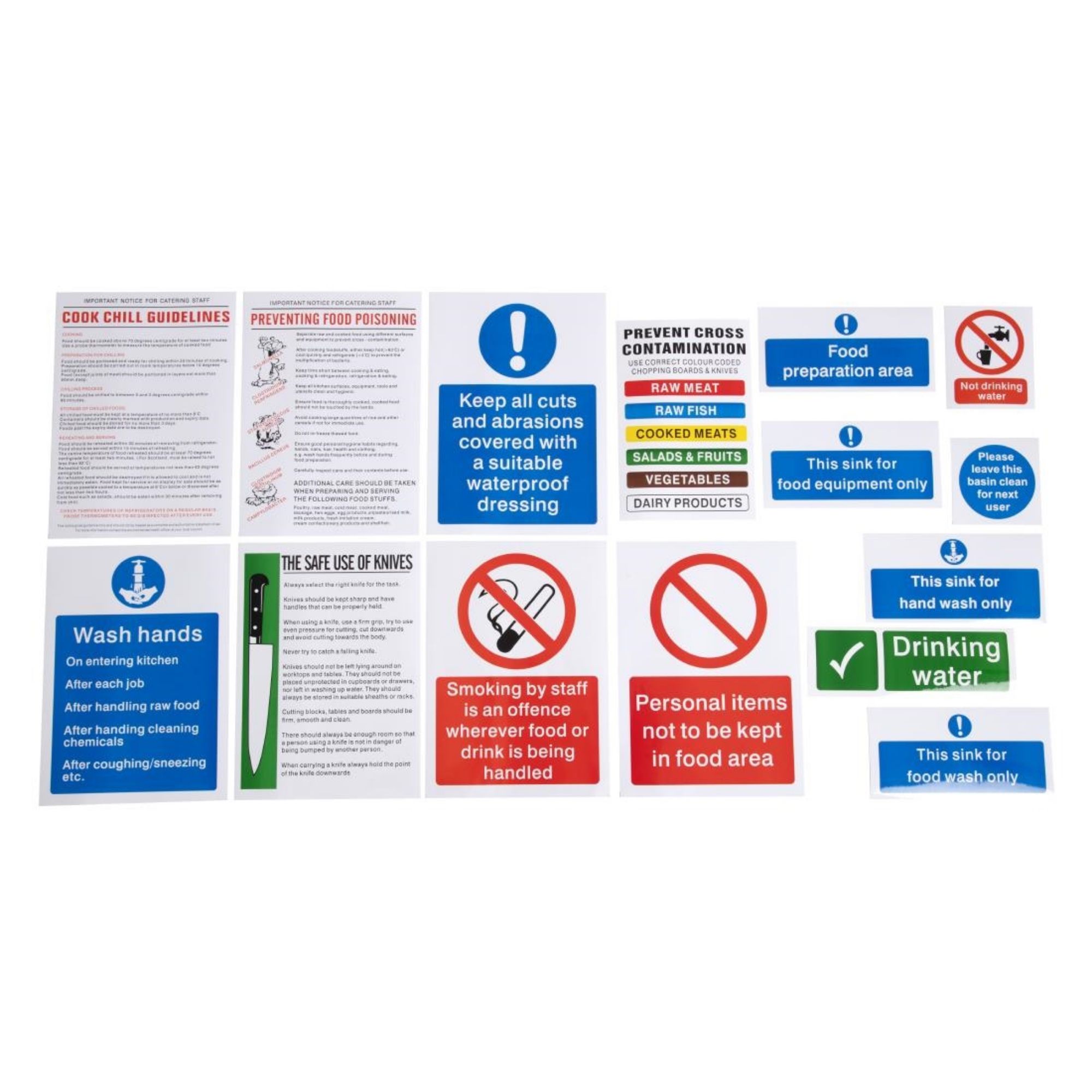 Picture of Vogue Food Preparation Sign Pack - W192