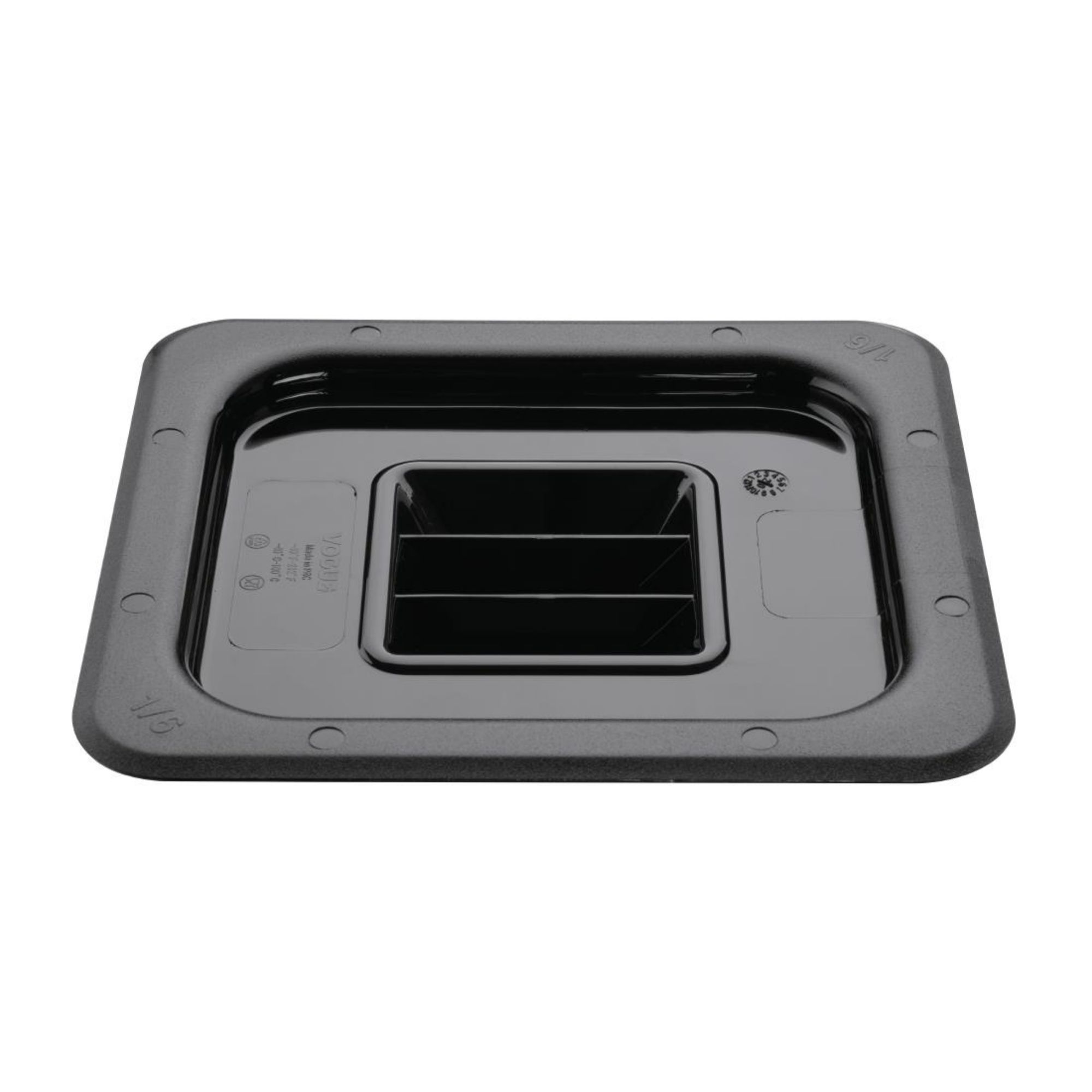 Picture of Vogue Polycarbonate 1/6 Gastronorm Lid Black - U478