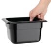Picture of Vogue Polycarbonate 1/6 Gastronorm Container 100mm Black - U470