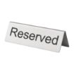 Picture of Olympia Brushed Steel Reserved Table Sign (Pack of 10) - U051