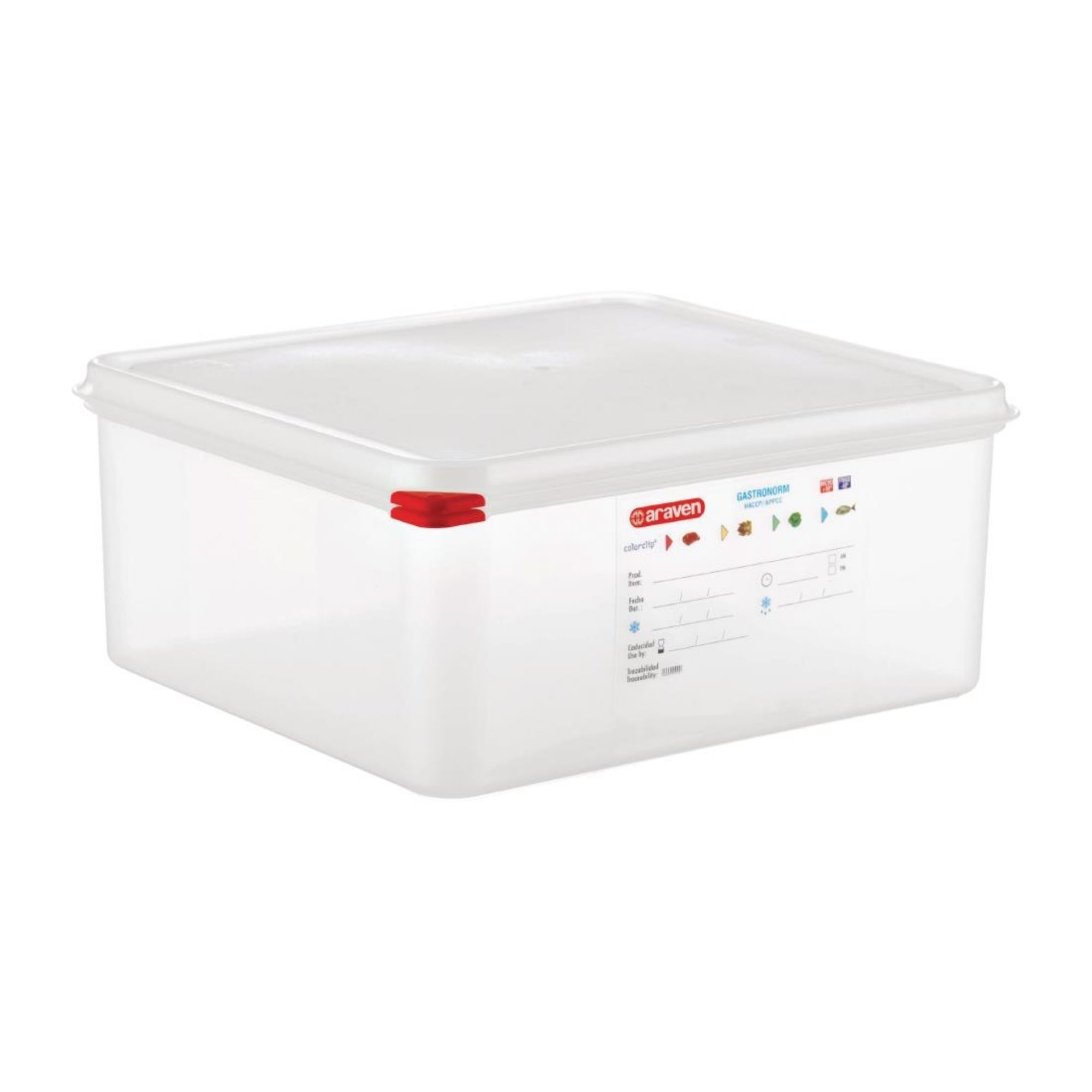 Picture of Araven Polypropylene 2/3 Gastronorm Food Storage Container 13.5Ltr (Pack of 4) - T990