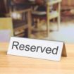 Picture of Olympia Brushed Steel Reserved Table Sign (Pack of 10) - U051